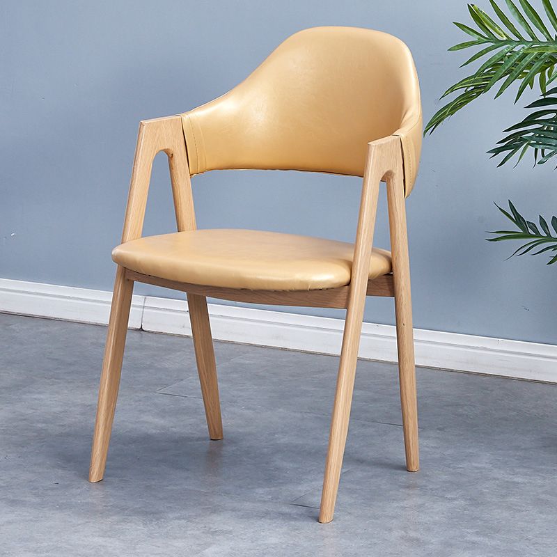 Chaise de salle à manger en bois de style Glam, chaise de salle à manger au fini mat pour salle à manger