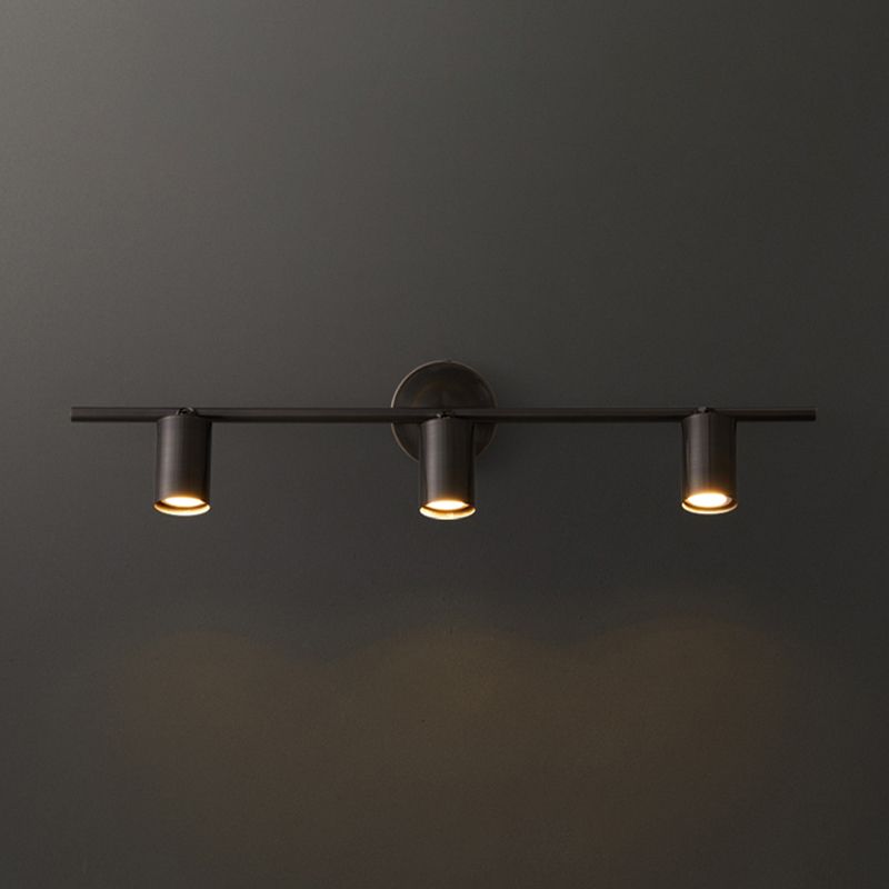 Nordic Style Copper Vanity Light Adjustable Cylinder Shape Vanity Lamp for Shower Room