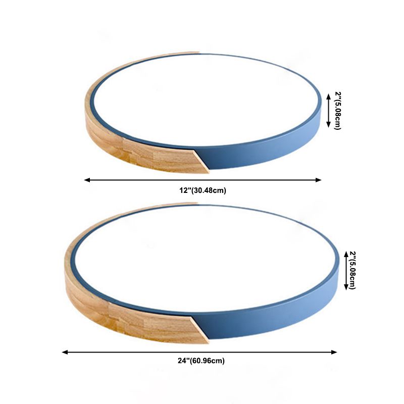 Lampada da soffitto a LED di forma rotonda Moderna in ferro amaretto 1 luce da incasso per balcone corridoio