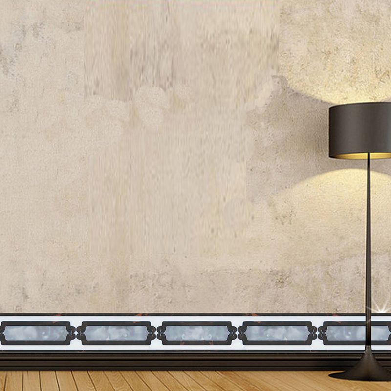 Modern Style Stick Wallpaper Border Grey Tube Print Wall Covering, 6.5' L x 4" W