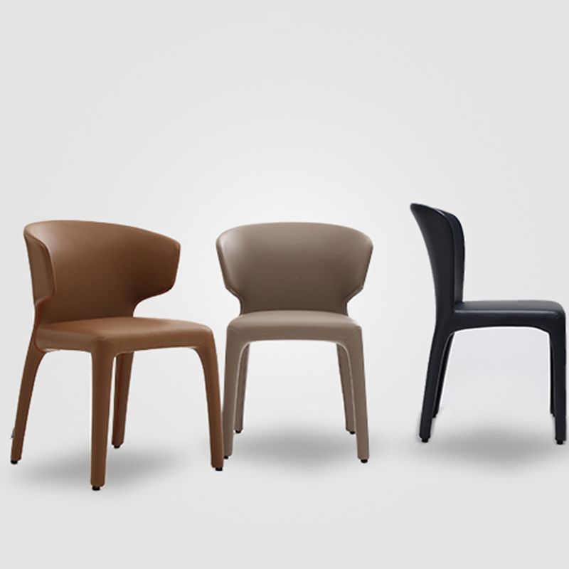 Silla de comedor de metal de cocina de estilo moderno que cena sillas laterales sin brazos con respaldo