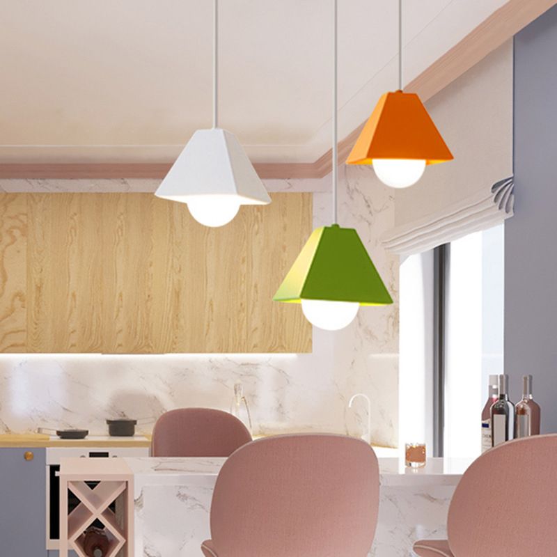 6.7 Inches Wide Macaroon Style Mini Pendant Light Contemporary Simplicity Colorful Hanging Light for Bar Restaurant