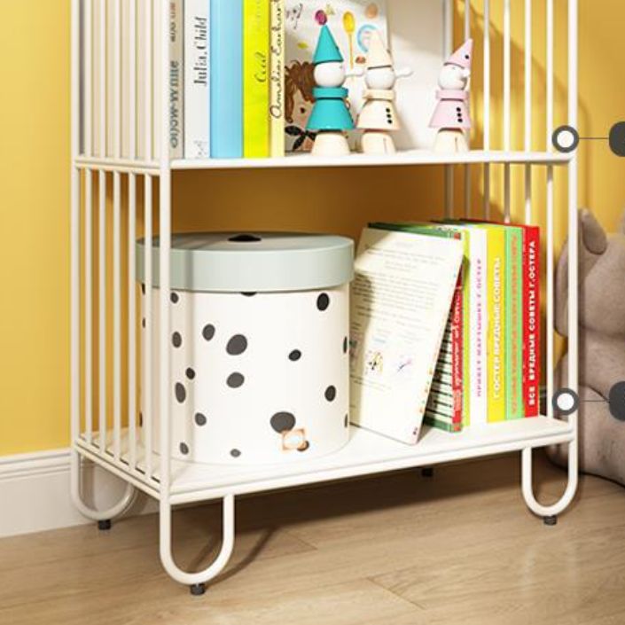 Scandinavian Metal Bookshelf Standard Open Back Bookcase with Shelves