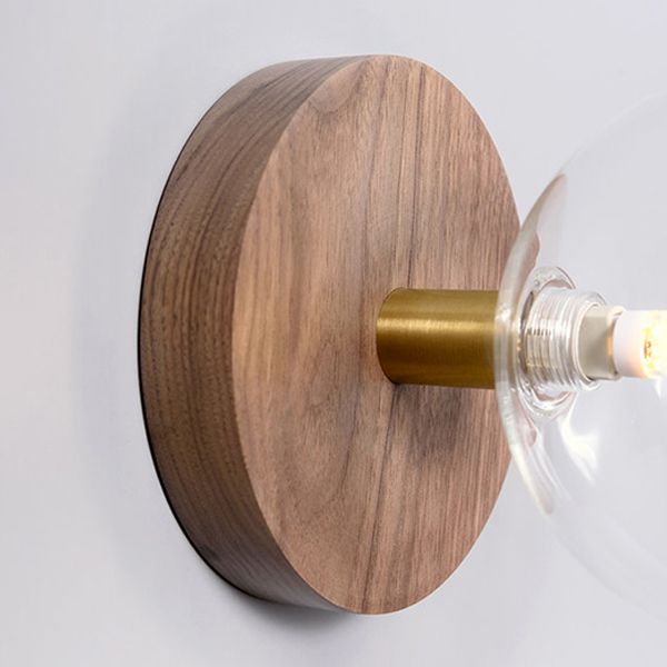 Moderne Stil Globus Wandlampen Holz 1 Lichtwandbeleuchtung Armaturen