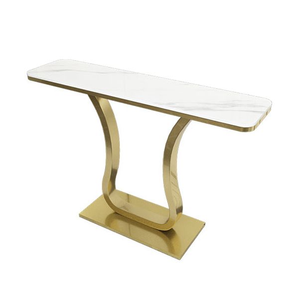 Rectangle Console Accent Table Antique Finish Console Sofa Table in Stone
