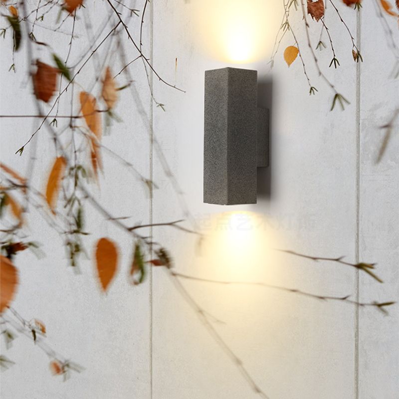 Contemporary Cement Wall Sconces Lighting Minimalist Wall Washer for Outdoor