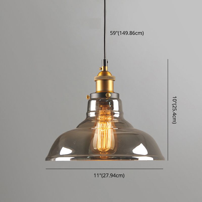 Fumo grigio lampada a sospensione in stile industriale fienile a sospensione a sospensione