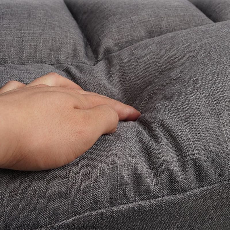 24.80" L x 25.59" W x 37.79" H Linen Convertible Chair Four-Leg Solid Wood Accent Chair