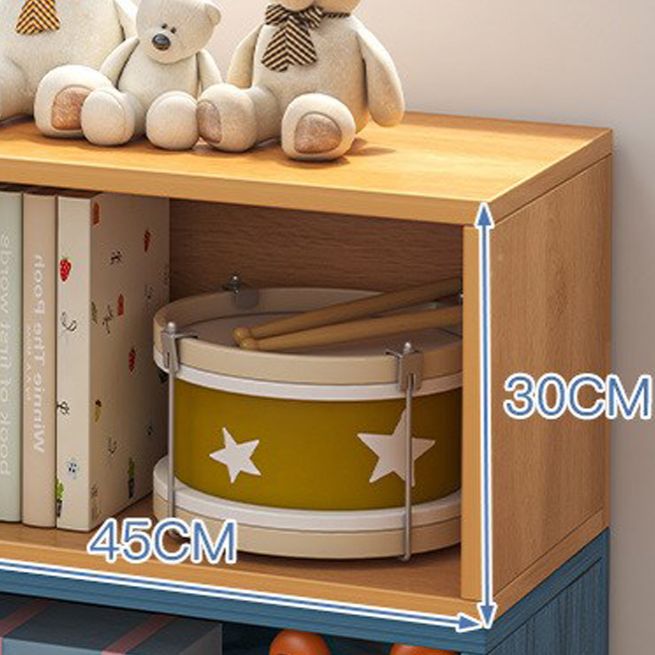 17.7"L Modern Style Bookcase Wood Closed Back Bookshelf for Home Office