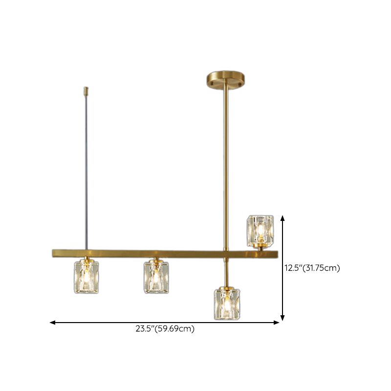 4/5/6-Light Modernism Golden Kitchen Island Lighting LED Ceiling Light for Foyer