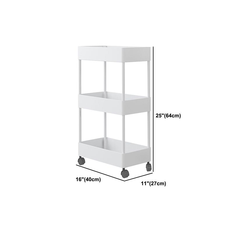 Modern Plastic Bookshelf Pure White Etagere Open Shelf Bookcase
