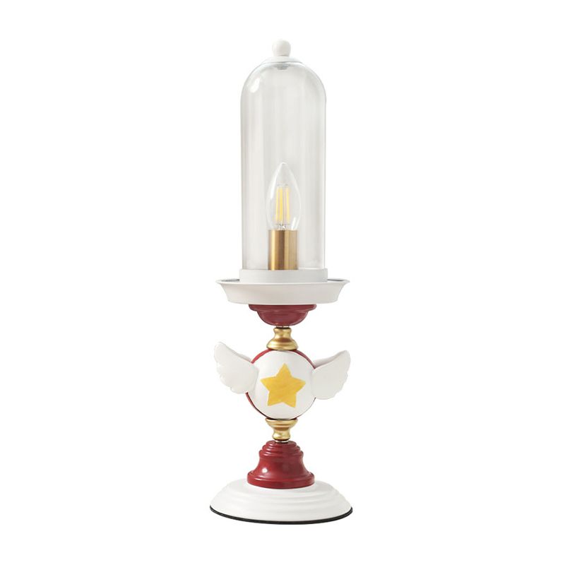 Sailor Moon Wand Lectura de lectura de metal Luminidad 1 Bulbo Lámpara de mesa blanca para la cama