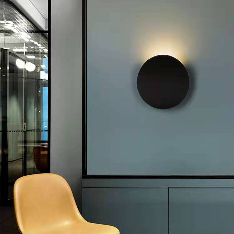Lámpara de pared circular de hierro de pared de pared LED de pared LED para espacios interiores