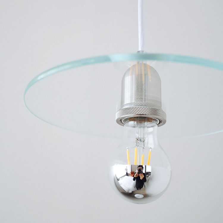 Single Light Industrial Style Hanging Light Glass Shade Bedroom Vintage Pendant Lighting