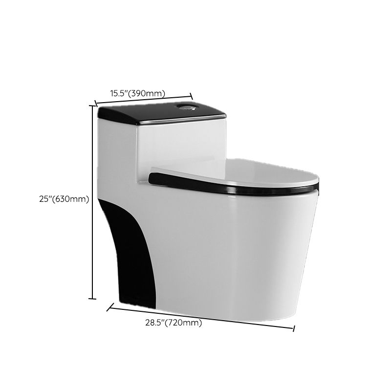 Traditional Floor Mounted Toilet Seat Included Toilet Bowl for Bathroom