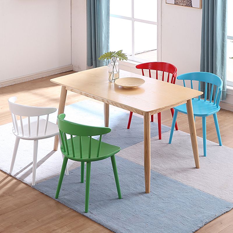 Contemporary Style Dining Wooden Chair Kitchen Wingback Armless Chairs