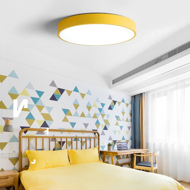 Moderne stijl rond inbouwmontage Plafondverlichting Metaal 1 Licht Led-inbouwlamp