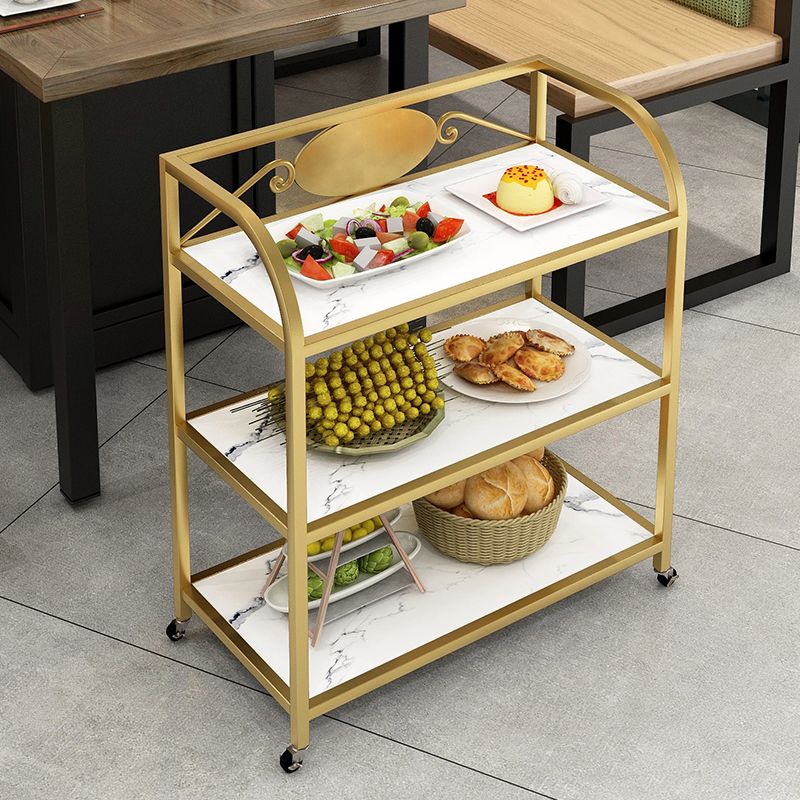 25.59"H Portable Contemporary Prep Table Metal Rectangular Prep Table for Home Use