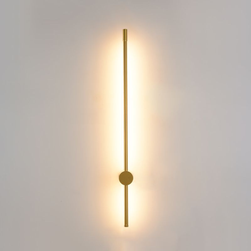 Linear Shape Metal Wall Lighting Idea Modern Style 1 Light Wall Light Sconce