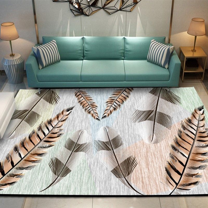 Fancy Modern Carpet Animals Pattern Polyester Area Rug Non-Slip Backing Rug for Home Decor