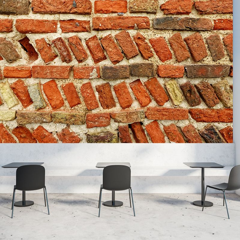 Brick Wall Mural Wallpaper Photography Mildew Resistant for Living Room Bedroom