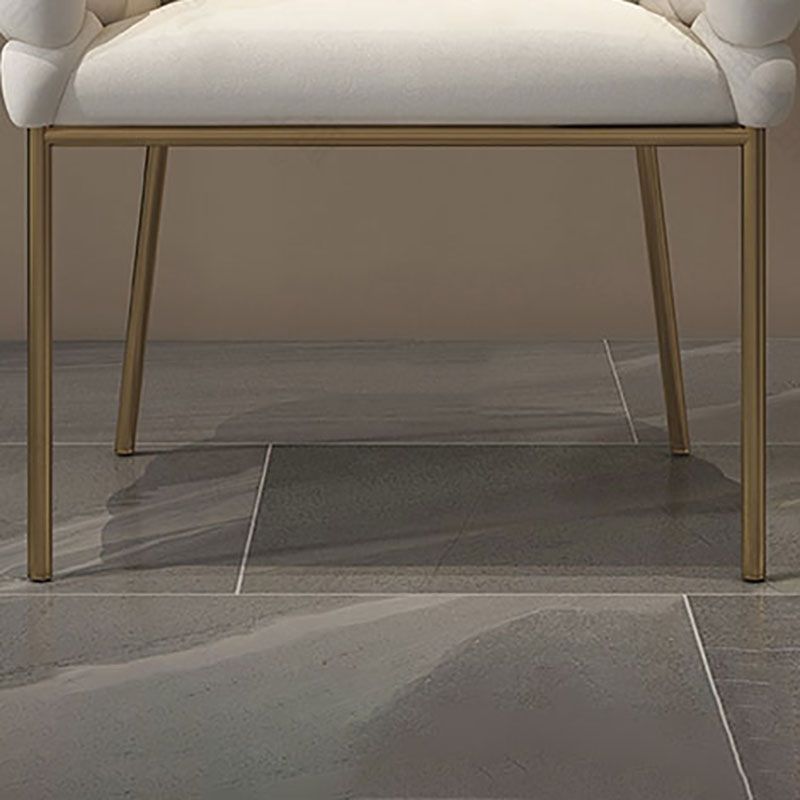 Nordic Style Upholstered Armless Dining Chairs Solid Back Chair for Home