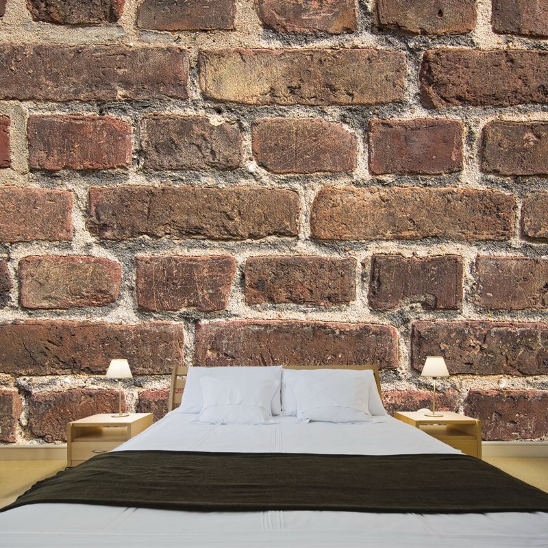 Industrial Style Dilapidated Brick Wall Mural for Dining Room, Personalized Size Available