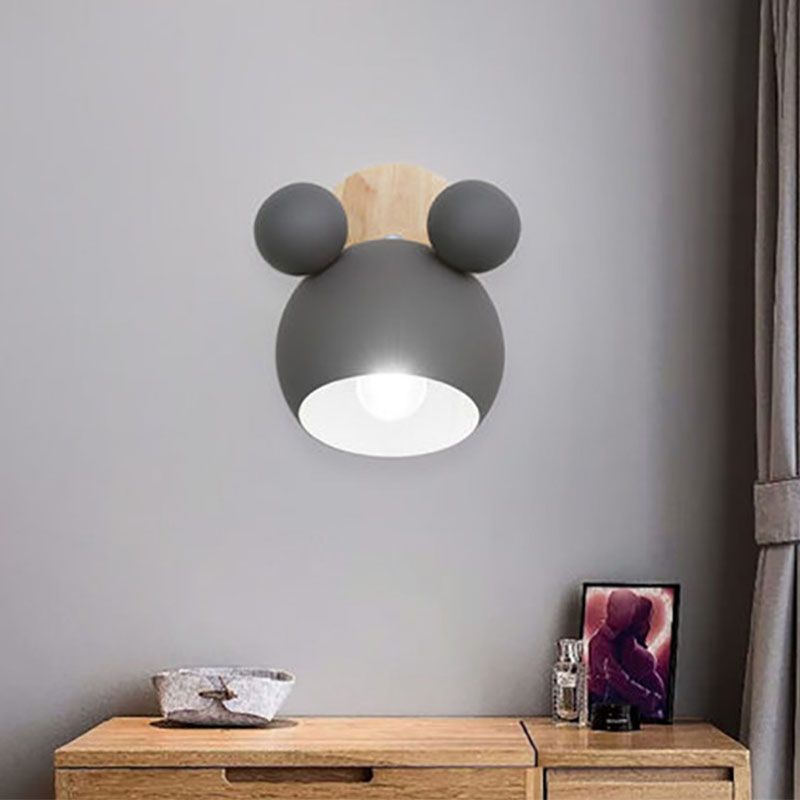 Nordic Modern Wall Sconce 1-Light Iron Wall Mounted Lighting for Bedroom
