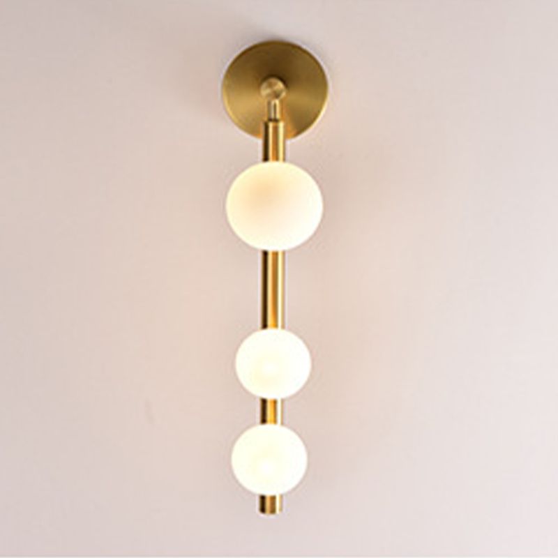 Modern Globe Wall Lamp Glass Multiple-Light Sconce for Bedroom