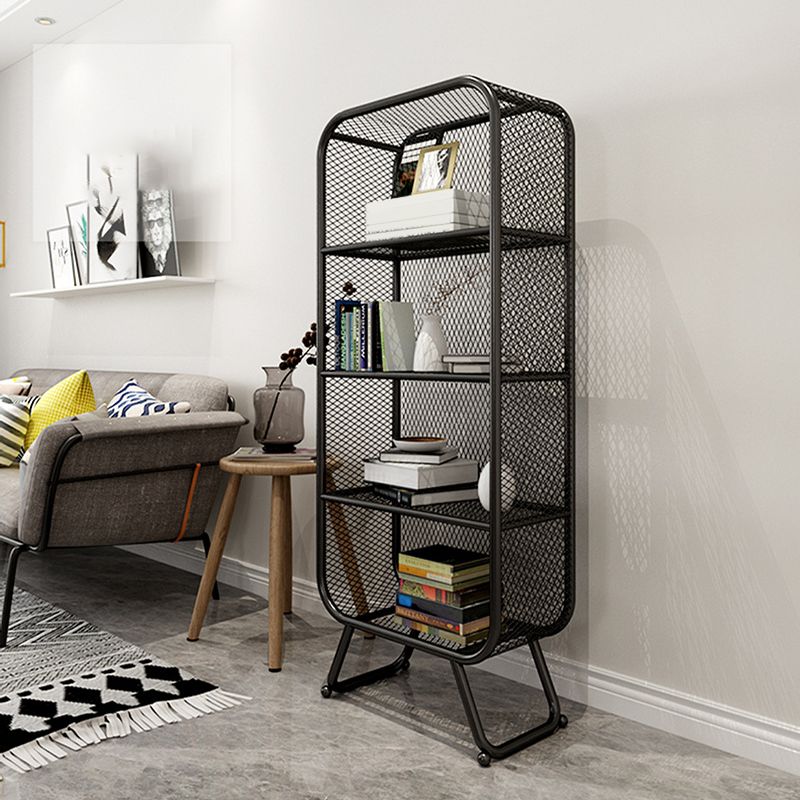 Metal Glam Book Shelf Closed Back Shelf Bookcase with Shelves