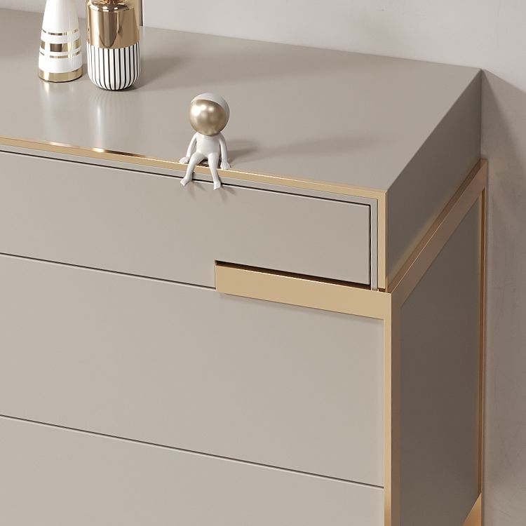 Glam Storage Chest Wooden Storage Chest Dresser with 6 Drawers