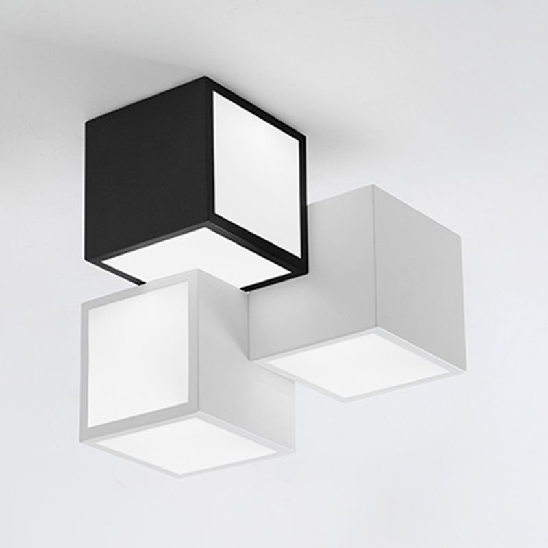 Plafonnier géométrique en métal plafonnier LED contemporain