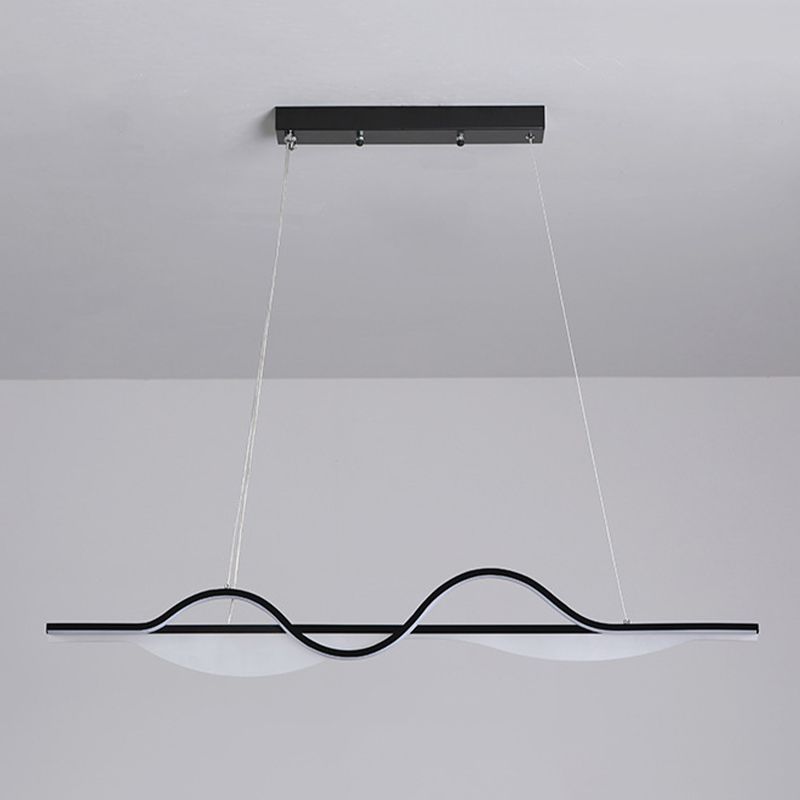 Contemporary LED Ceiling Light Golden/Black Kitchen Island Lighting for Foyer