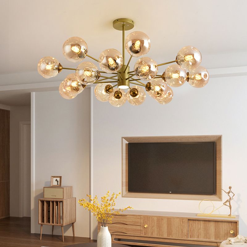 Nordic Modern Pendant Hanging Lights Global Glass Pendant Light for Living Room