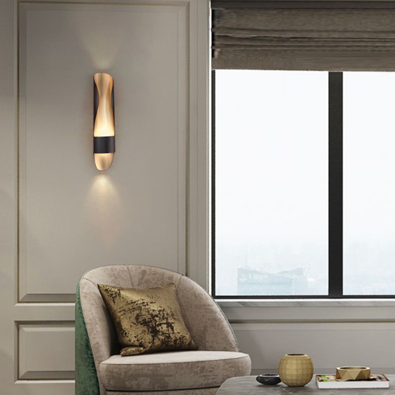 Luce da parete in metallo postmoderno a 1 luci a 1 luci a 1 luci in bianco e nero per soggiorno