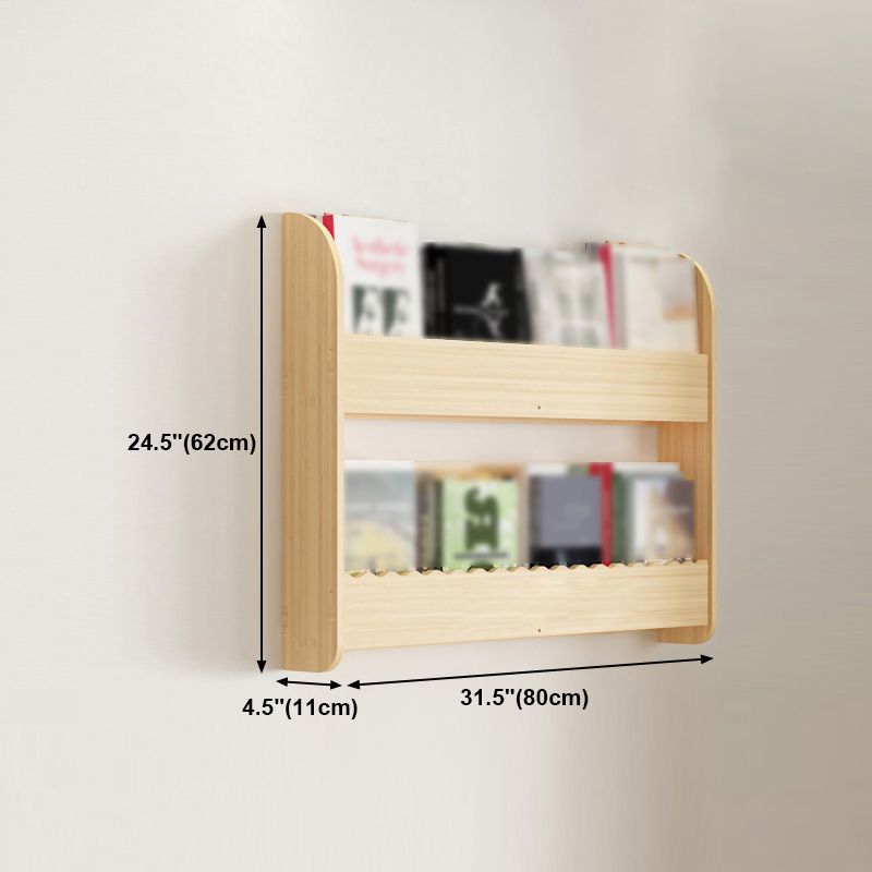 1/2/3/4-Shelf Modern Wall Unit Bookshelf Natural Pine Wood Bookshelf