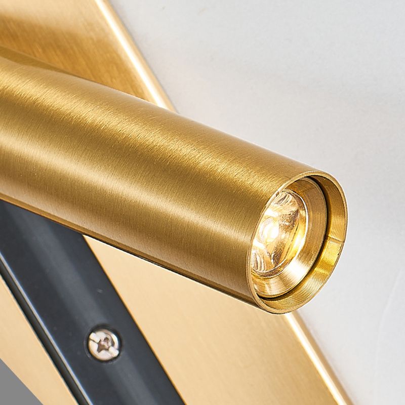 Simple Pivoting Wall Sconce Cylinder Reading Wall Light for Bedroom