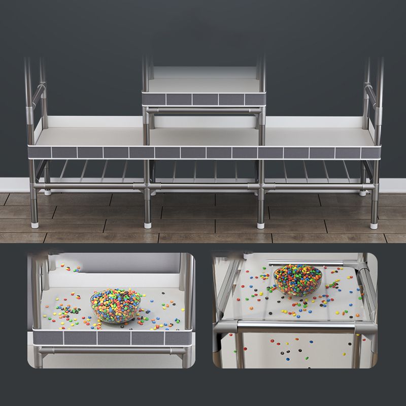 Contemporary Style Metal Wardrobe 2-Shelves Wardrobe Closet for Bedroom