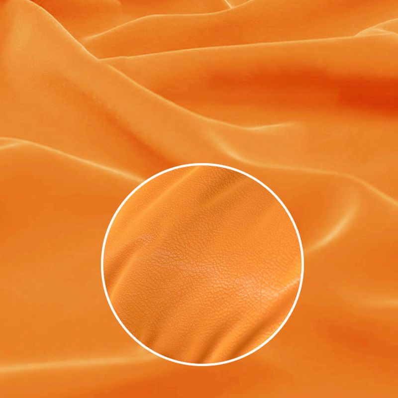 Stylish Glider Chair Solid Color Faux Leather Rocking Chair with Cushions