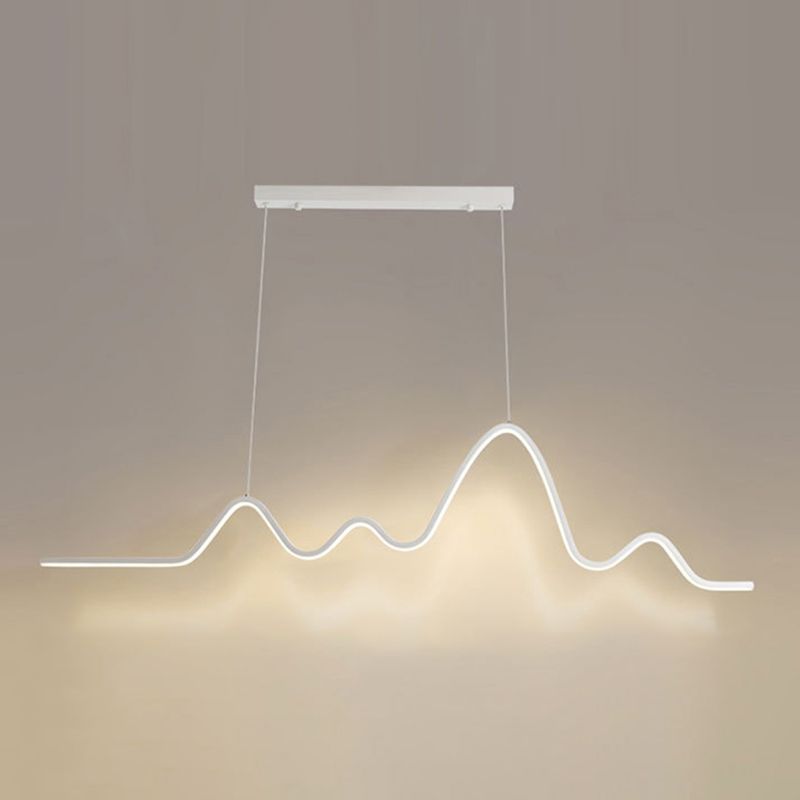 Modern Style Geometric Shape Island Pendant Acrylic Island Light Fixtures for Living Room