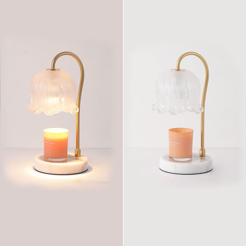 One Bulb Glass Table Lamp Contemporary Bedroom Desk Lamp (Without Aromatherapy)