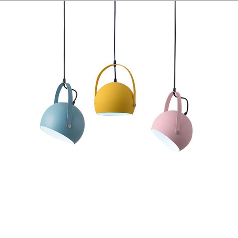 Modern Creative Macaron Pendant Light Lacquered Aluminium Hanging Lamp for Dining Rooom