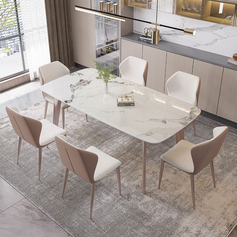 Modern 1/4/5/7 Pieces Dining Set Sintered Stone Dining Table Set for Kitchen