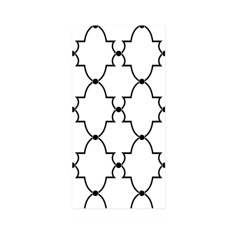 Geometries and Harlequin PVC Wallpaper in Black and White Decorative Non-Pasted Wall Covering