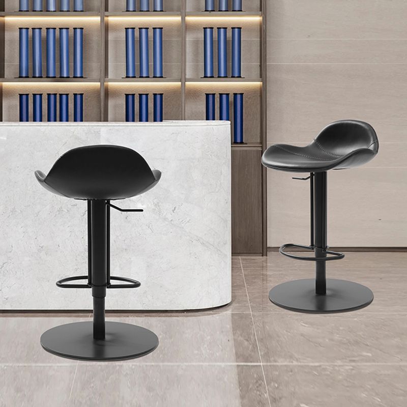 Leather Bar Stool Adjustable Backrest Swivel Counter Stool for Bristol