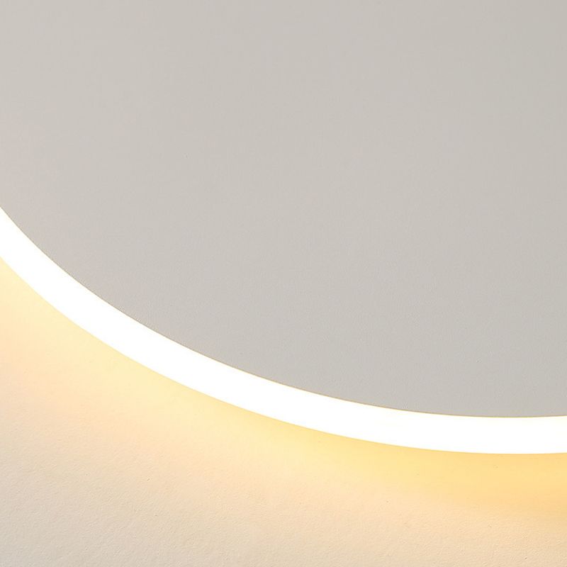 White Single Flush Mount Lighting LED Modern Ceiling Light for Living Room