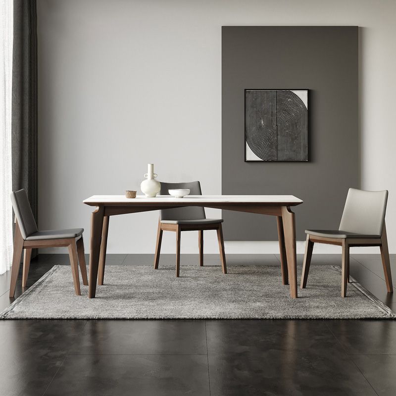 Traditional Style Chair Wood Solid Back Dining Room Chair for Dining Room