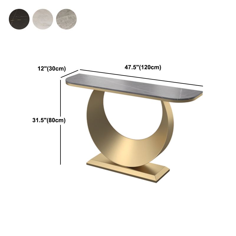 Stain Resistant Slate/metal Glam Abstract Console Table for Hall