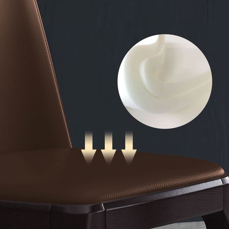 Home Armless Dining Chair Dining Side Chairs with Wood Legs (Set of 2)