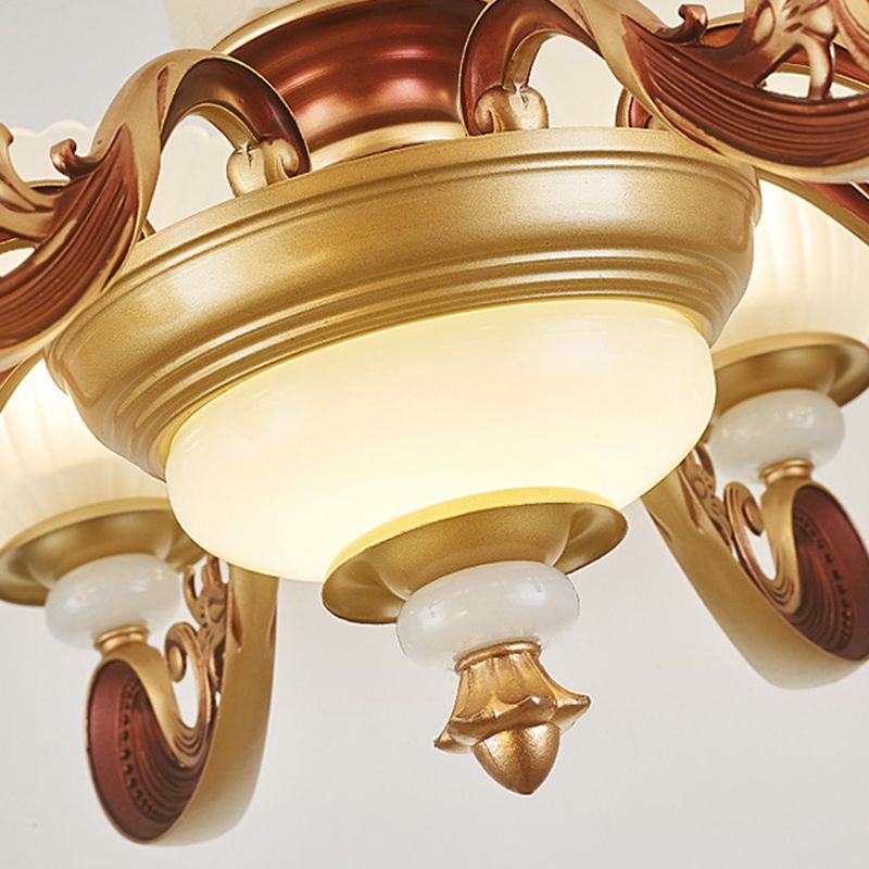 Geometry Shape Pendant Lights Modern Style Glass Chandelier Lights in Gold